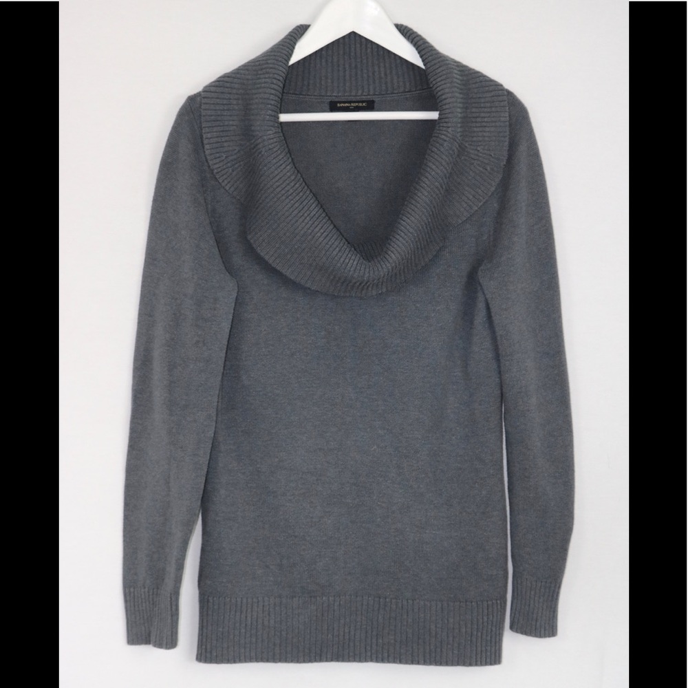 New York & Co - Gray Cowl-neck Sweater - L